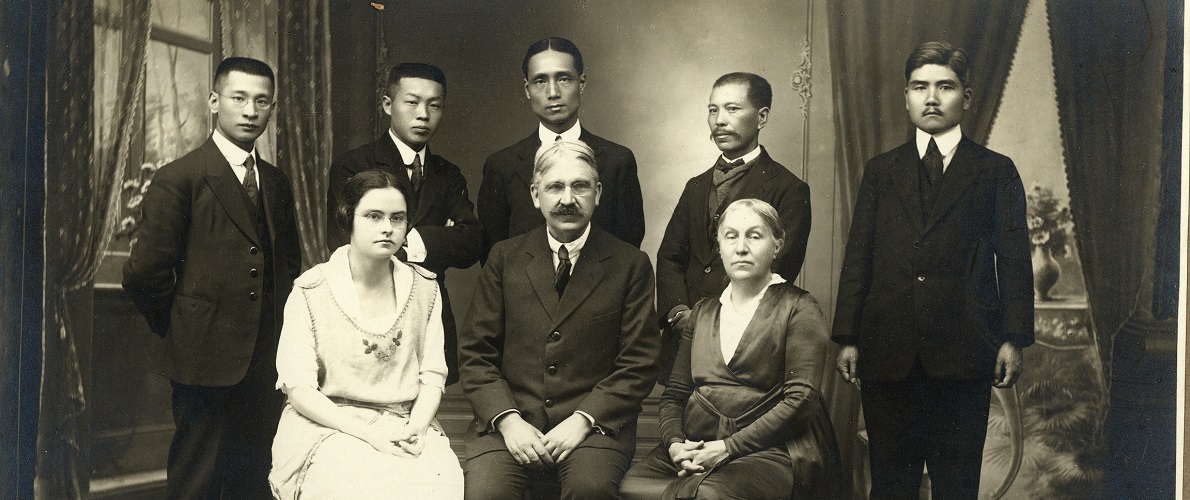 John Dewey with friends and colleagues in China